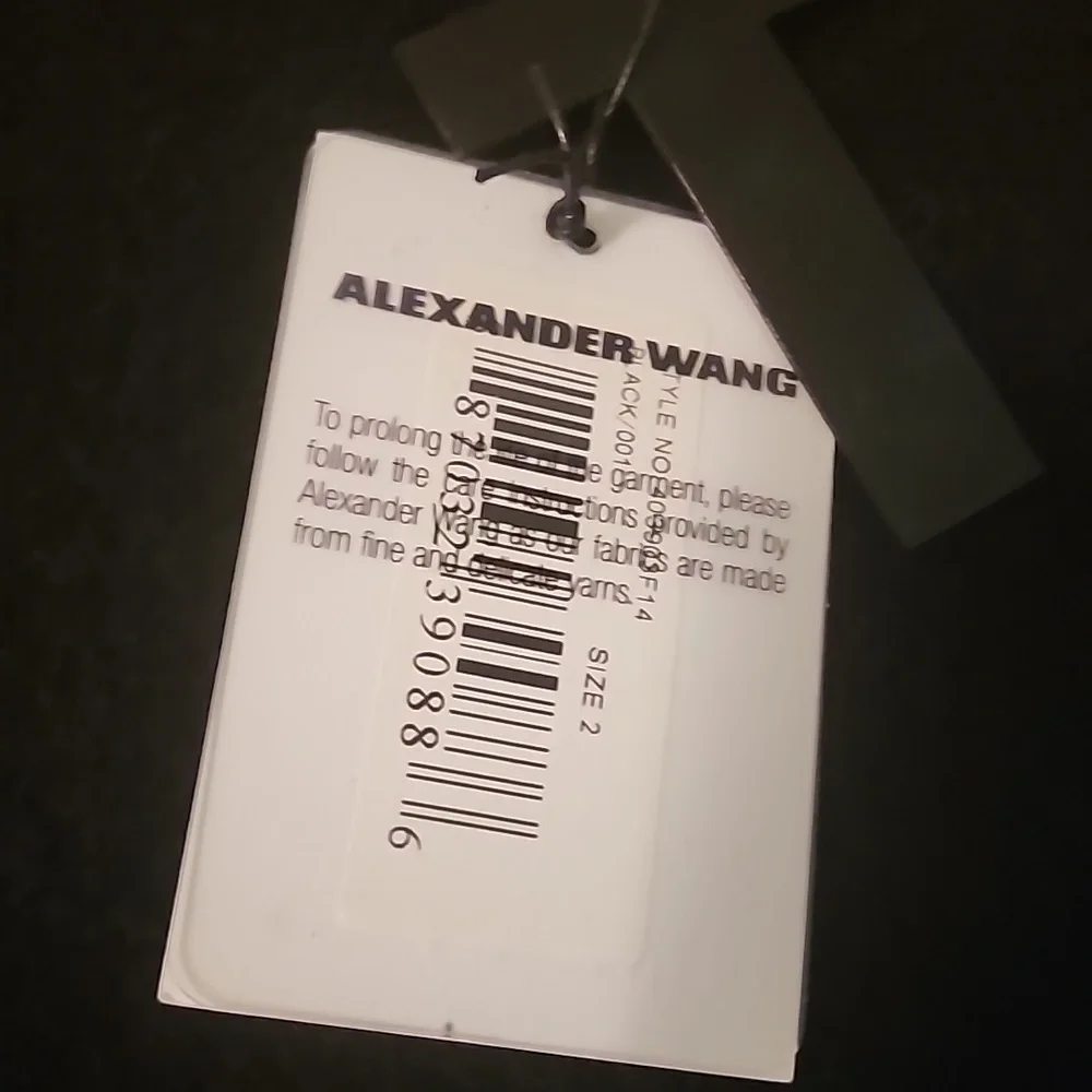 Alexander Wang Womens black skirt winter wool alpaca cupro new with tag authenti - Picture 2 of 13